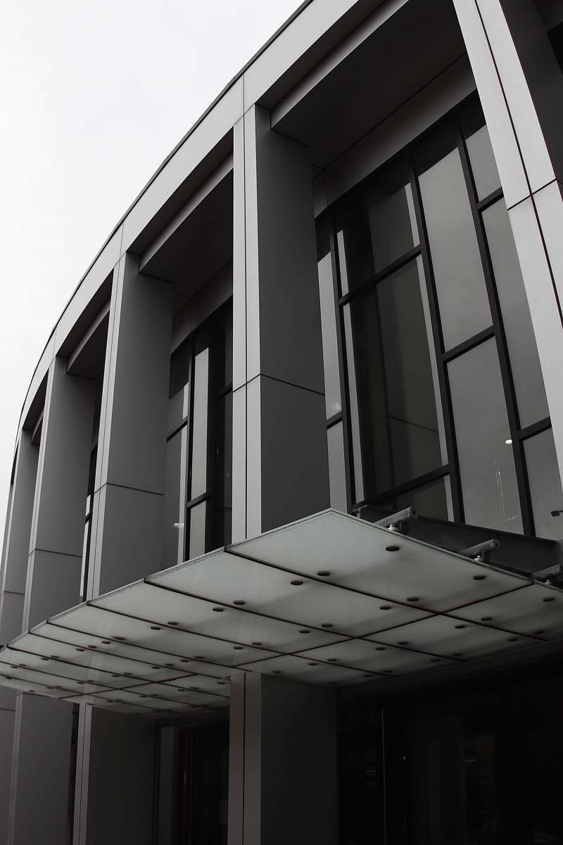 office building gray concrete building building